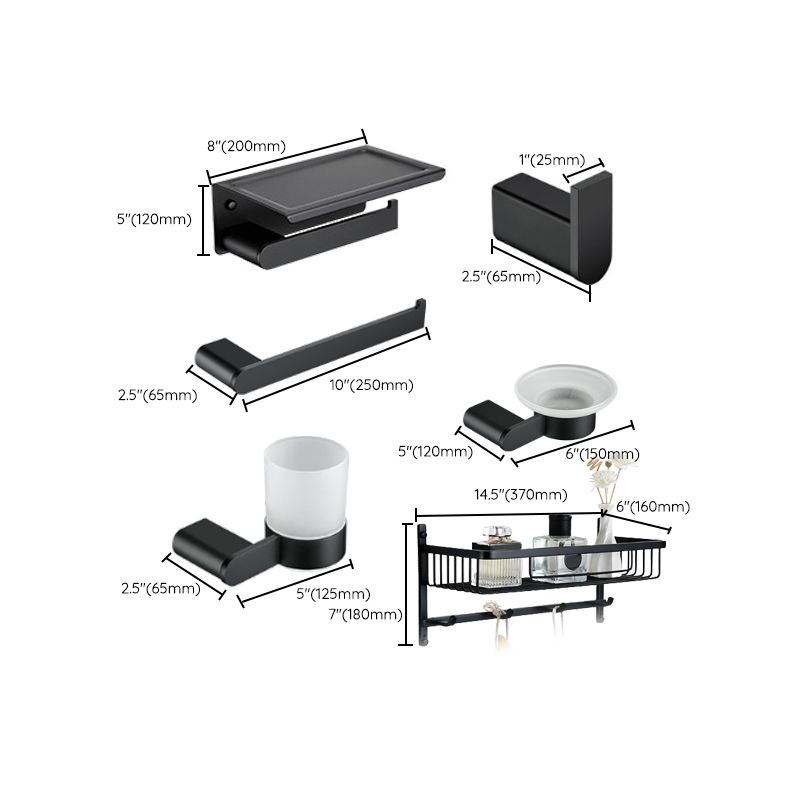 BowLift | Contemporary bathroom accessory single piece or in set made of black metal