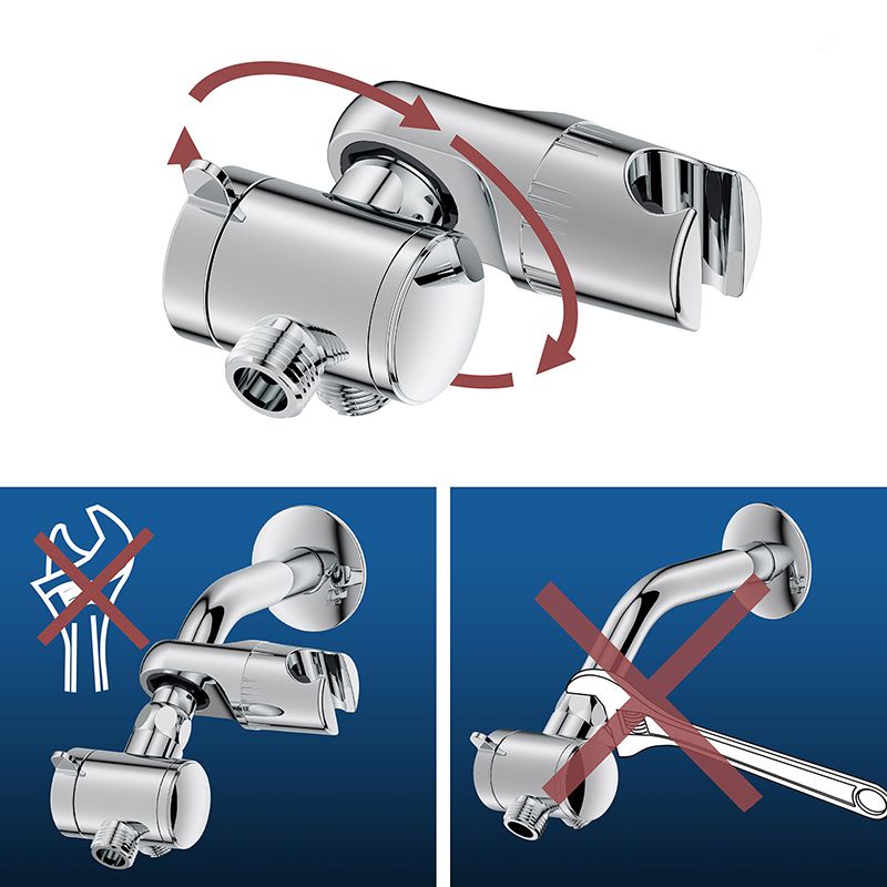 BowLift | Contemporary Shower Combination Adjustable Shower Head Chrome Ceiling Mounted Round Shower Head