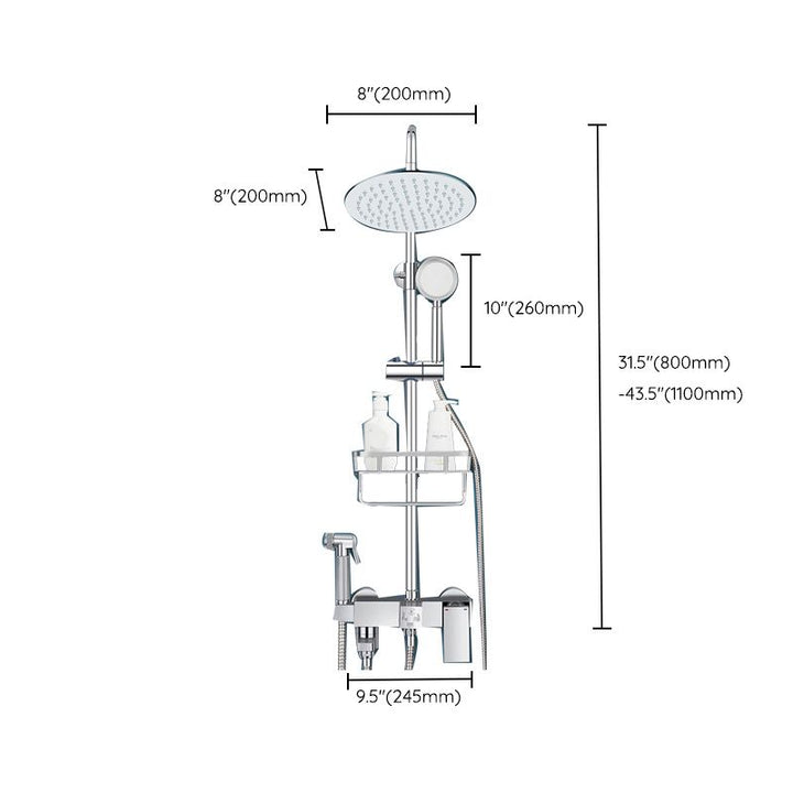 BowLift | Modern Shower System Handle Lever Wall Mounted Spot Resist Copper Shower System