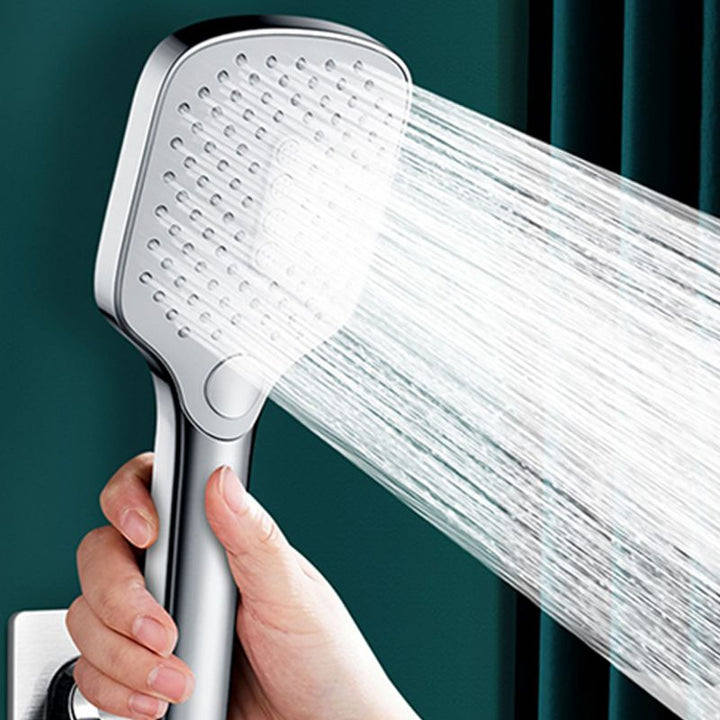 BowLift | Rectangular Self-Cleaning Hand Shower Adjustable Spray Pattern Wall Mounted Hand Shower