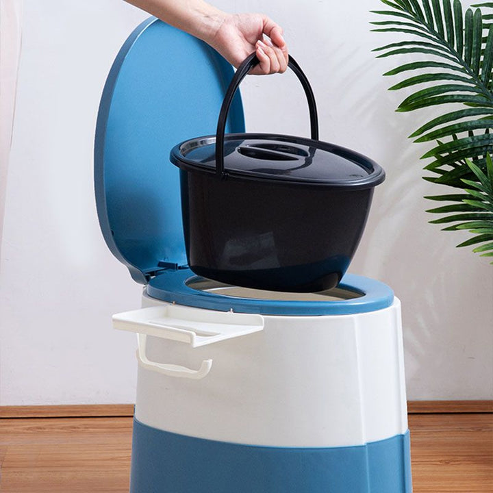 BowLift | Modern Flush Toilet Plastic Round Floor Mounted Toilet Bowl for Bathroom