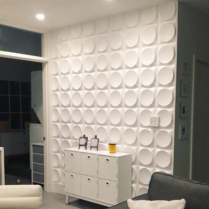 BowLift | Modern Style PVC Wall Panel Living Room Peel and Stick Wall Covering 3D Wall Covering
