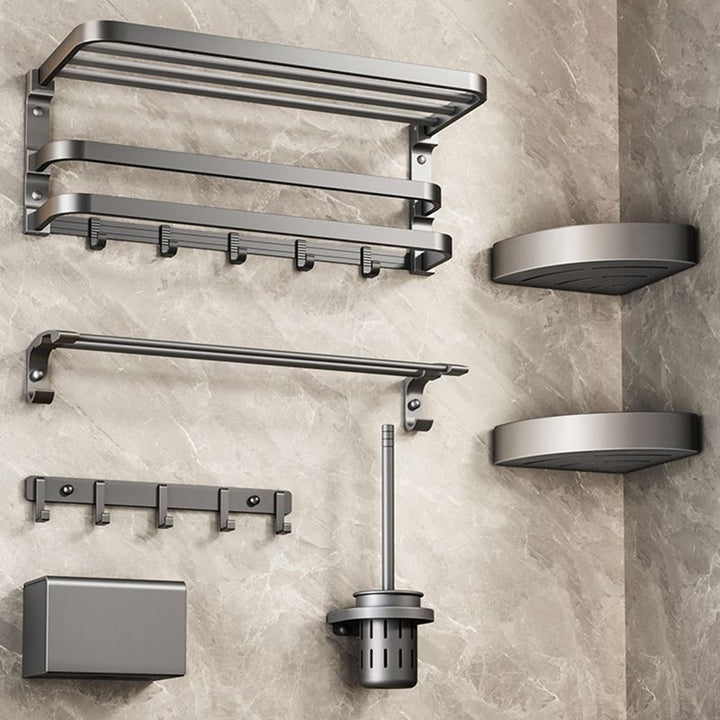 BowLift | Traditional bathroom accessory as a single piece or in a set in gray