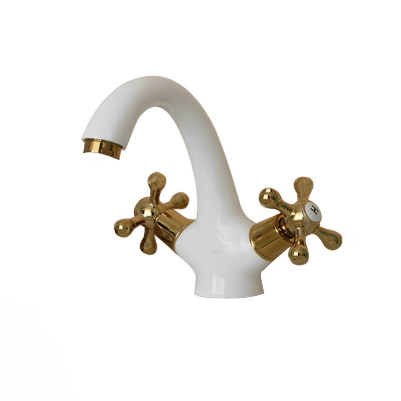 BowLift | Glam Style Copper Tub Faucet Low Arc Deck Mounted Tub Faucet Set