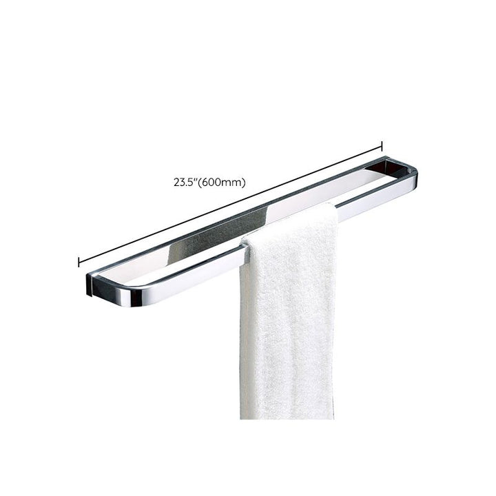 BowLift | Polished Chrome Modern Bathroom Accessory Set made of Stainless Steel Towel Holder/Soap Dish