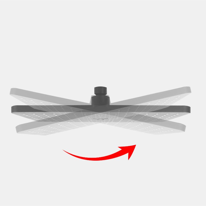 BowLift | Rectangular Gray Showerhead Combo Standard Spray Pattern Showerhead