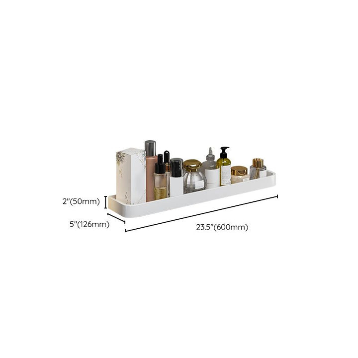 BowLift | Contemporary Bathroom Accessory Set Metal Bath Shelf in White