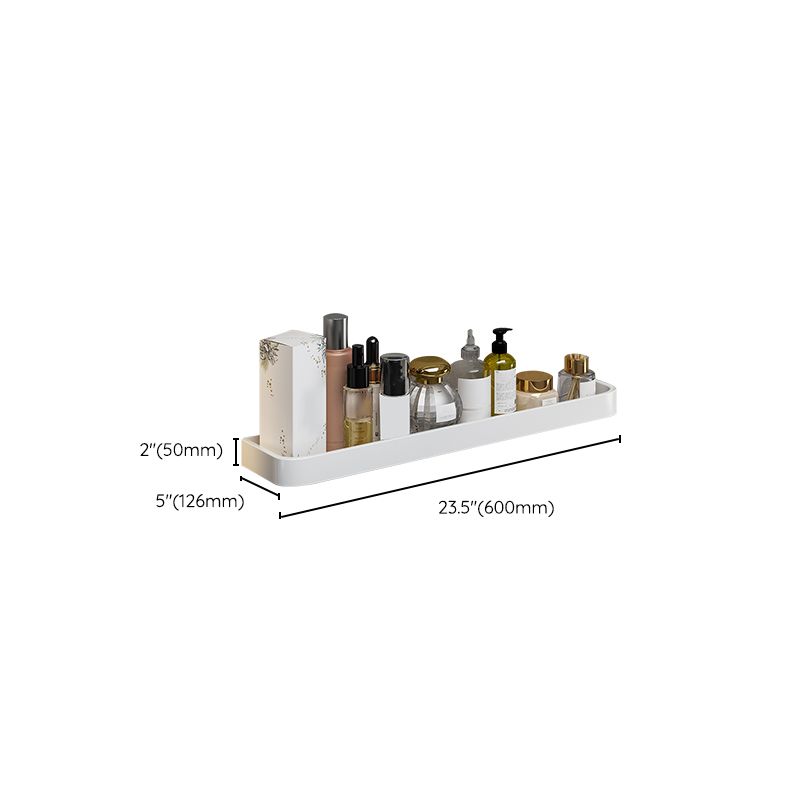 BowLift | Contemporary Bathroom Accessory Set Metal Bath Shelf in White