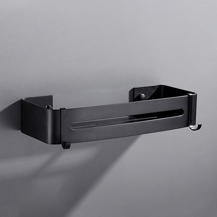 BowLift | Matt Black Modern Bathroom Accessory Set, Set of 3, Bathroom Shelf