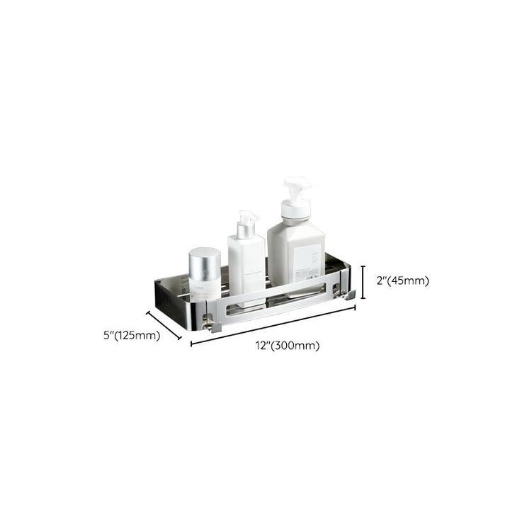 BowLift | Modern Bathroom Hardware Set Silver Bathroom Shelf Bathroom Hardware Set