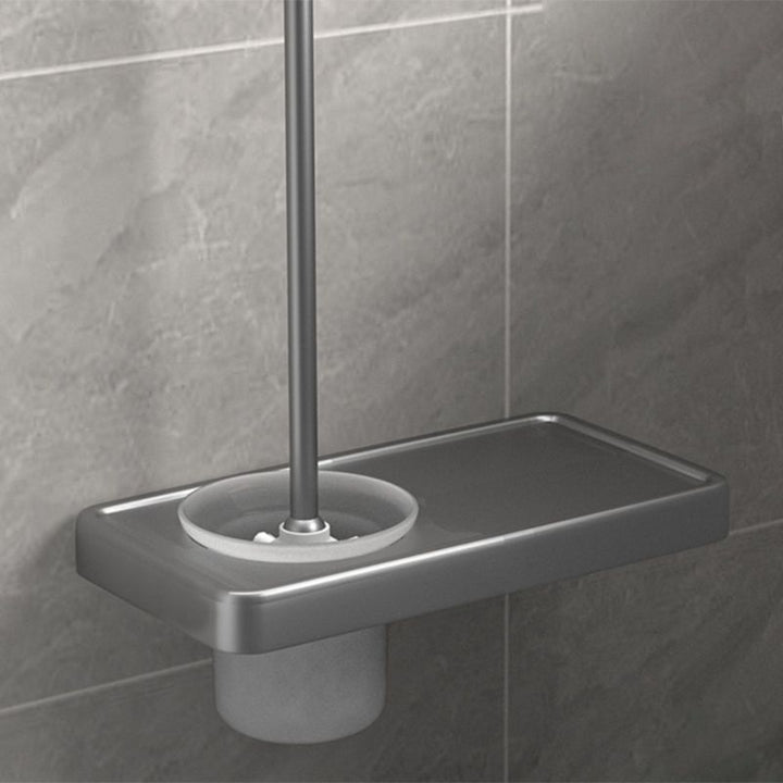 BowLift | Modern gray bathroom hardware set towel rack paper holder bathroom accessory set