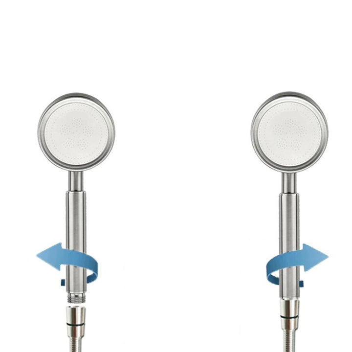 BowLift | Round Handheld Shower Water Saving Showerhead Made of Stainless Steel