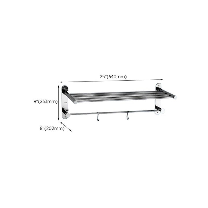 BowLift | Contemporary bathroom accessory set made of aluminum with towel holder/bath shelf