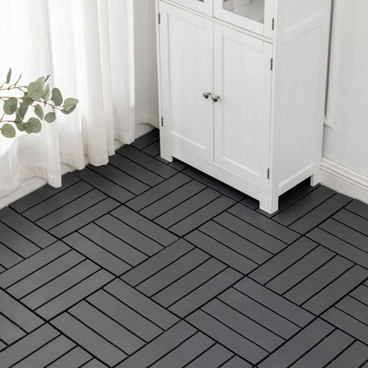 BowLift | 30 cm X 30 cm 4-Slat Square Deck/Patio Floor Tiles Snap Fit Installation Floor Tiles