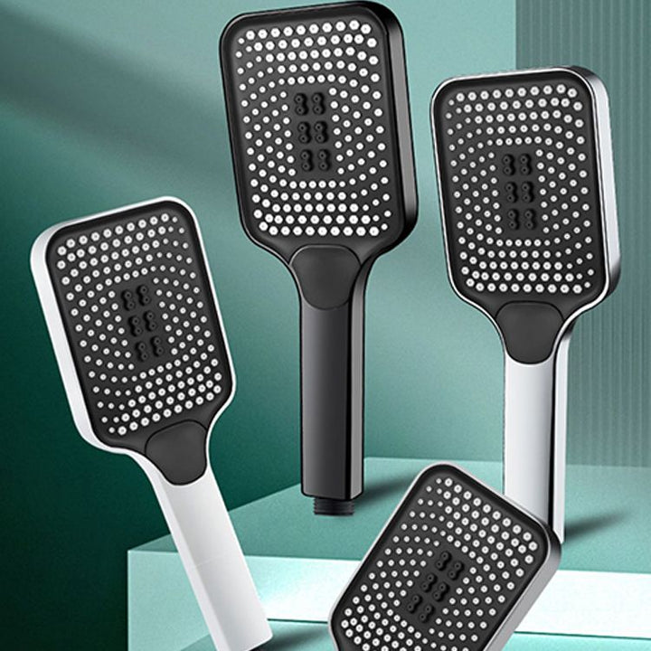 BowLift | Modern Rectangular Hand Shower in Black 3 Spray Wall Mounted Hand Shower