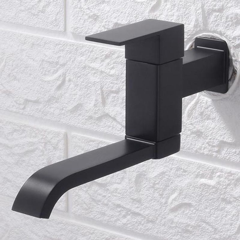BowLift | Contemporary Wall Mounted Bathroom Faucet Lever Handles Low Arc Swivel Brass Faucet