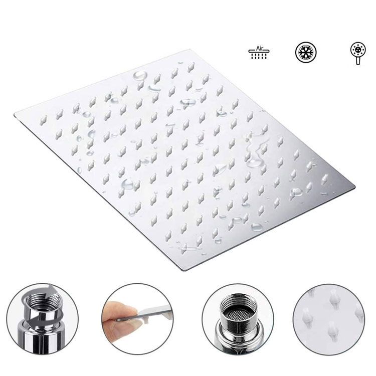 BowLift | Contemporary Double Handle Shower Head High Arc Shower Head Combination in Chrome