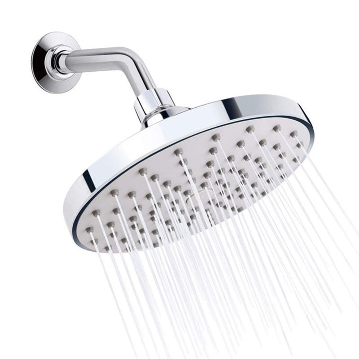 BowLift | Round Fest Shower Head Silver Single Jet Wall Mounted Shower Head