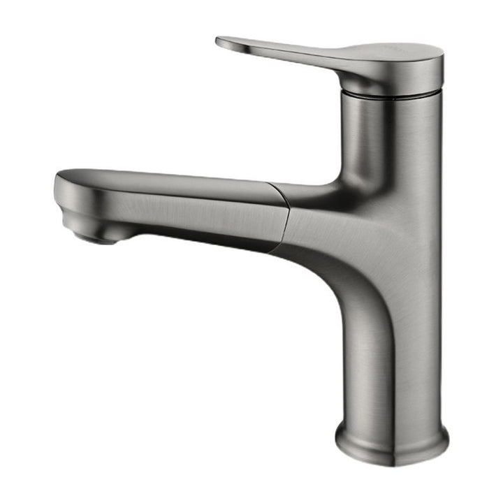BowLift | Round Modern Sink Faucet with Pull-Out Single-Hole Basin Faucet