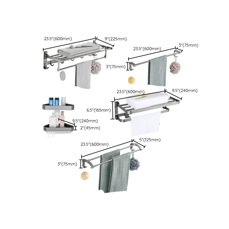 BowLift | Modern Chrome Bathroom Accessories Set Aluminum Bathroom Fittings Set
