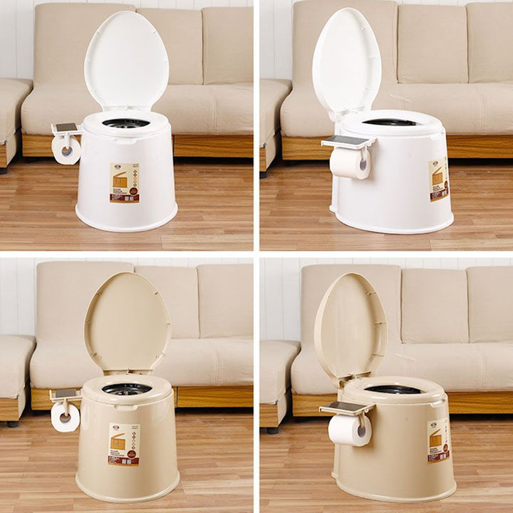 BowLift | Contemporary Plastic Floor-Mounted Toilet Bowl with Seat for the Bathroom
