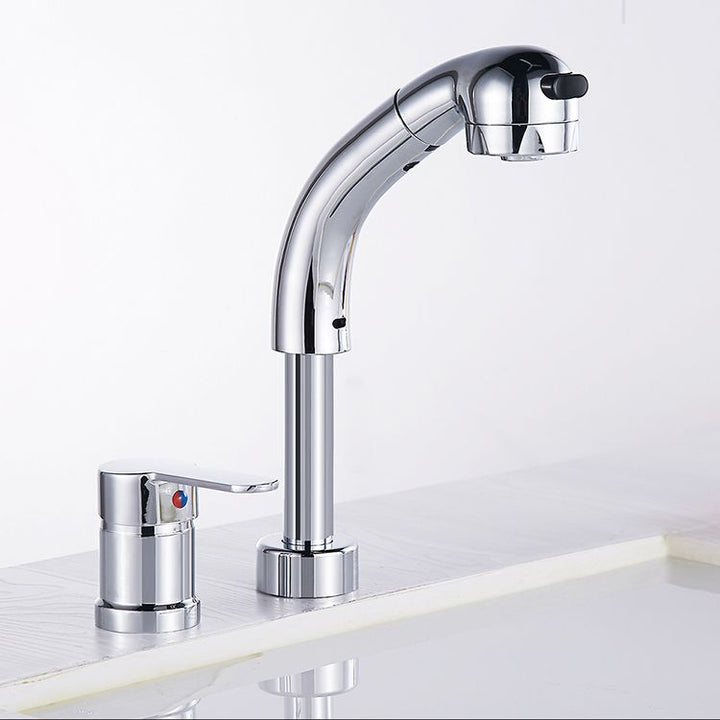 BowLift | Vessel washbasin mixer High arch three-way faucet 2-hole fittings