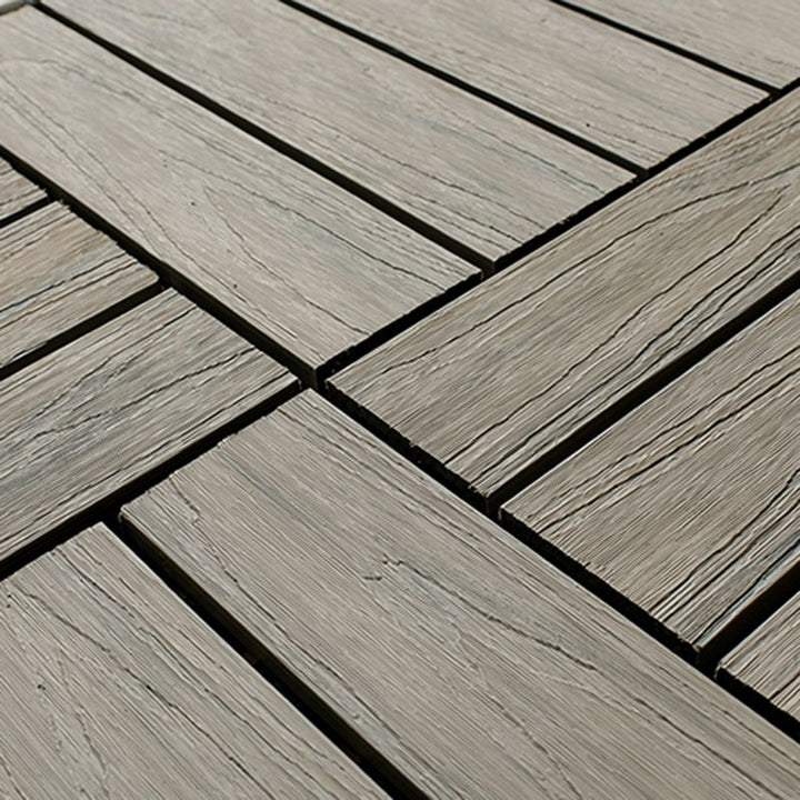 BowLift | Square Patio Tiles Interlocking Striped Pattern Deck Board