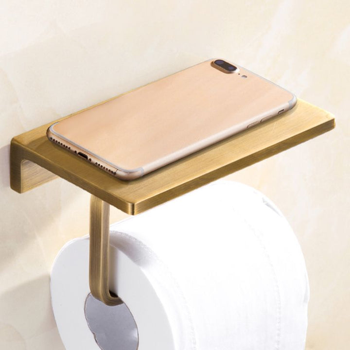 BowLift | Traditional Bathroom Accessory Set Gold Paper Holder Bathroom Set