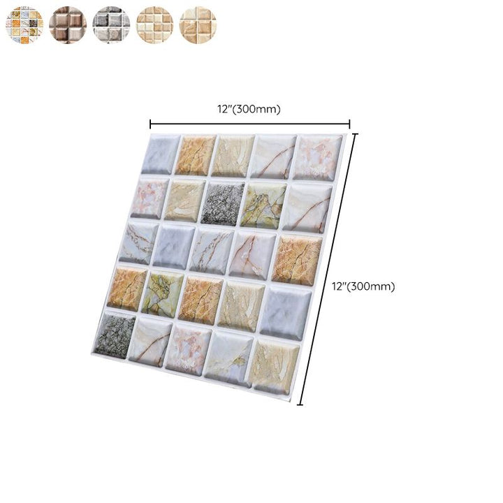BowLift | Square Peel and Stick Tile Mosaic Waterproof PVC Peel & Stick Tile for Shower 5-Pack
