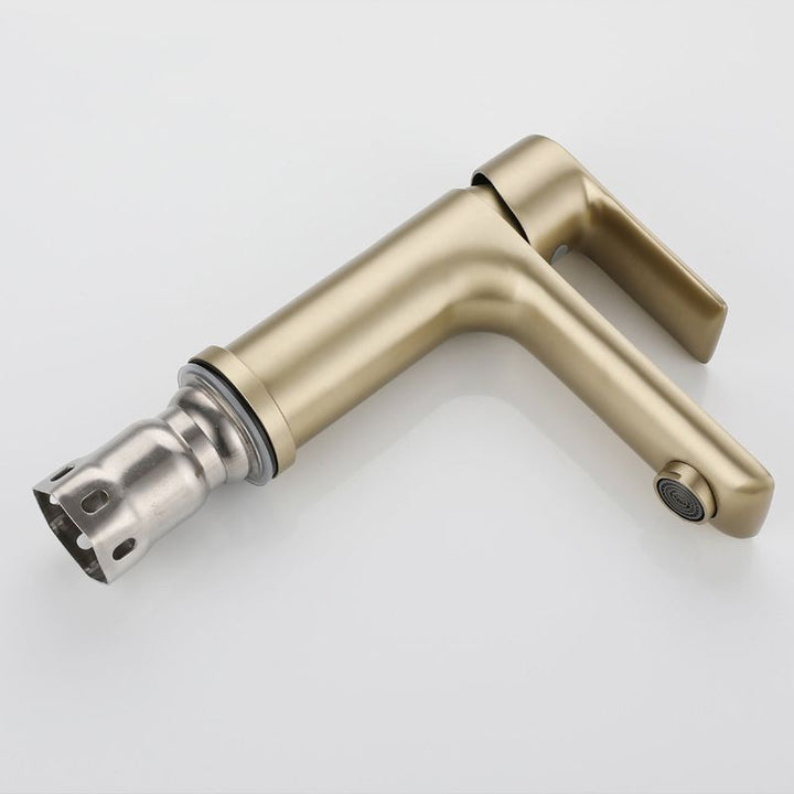 BowLift | Modern Brass Sink Faucet Single Hole Bathroom Faucet Lever Handle Tap