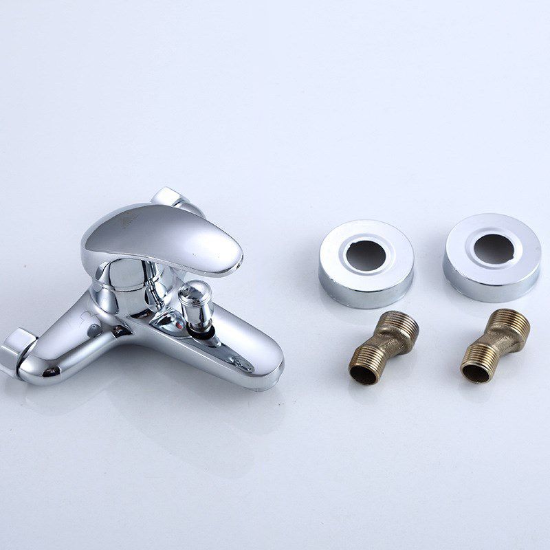 BowLift | Modern Silver Bathtub Spout Single-Hole and Two-Hole Installation Faucet