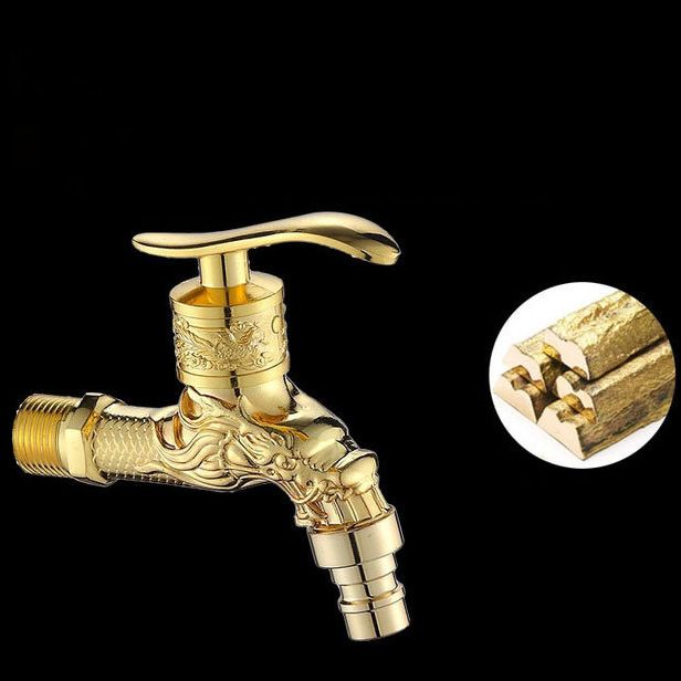 BowLift | Vintage Classic Sink Faucet Zinc Single Handle Dragon Engraving Wall-Mounted Faucet