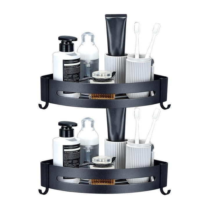 BowLift | Modern Bathroom Hardware Set Bathroom Shelf Silver/Black Bathroom Accessories Set