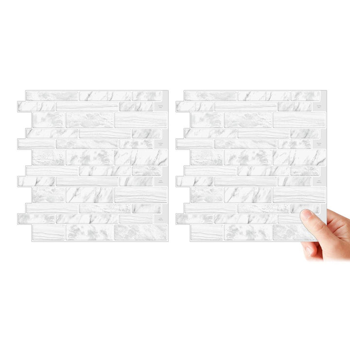 BowLift | Square Peel & Stick Tile Stone Composite Subway Tile for Backsplash Wall