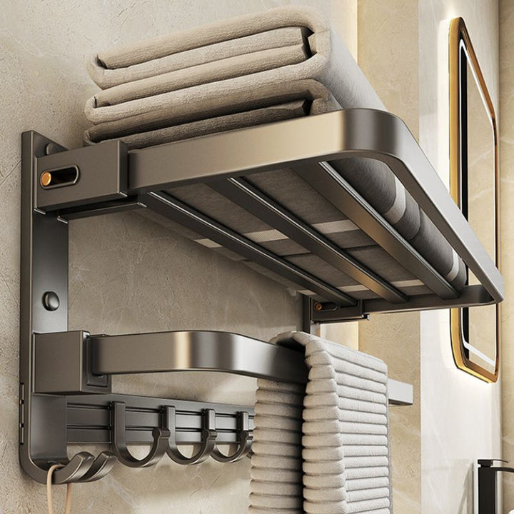 BowLift | Modern Towel Bar Bathroom Set Bathroom Shelf Bathroom Accessory Kit