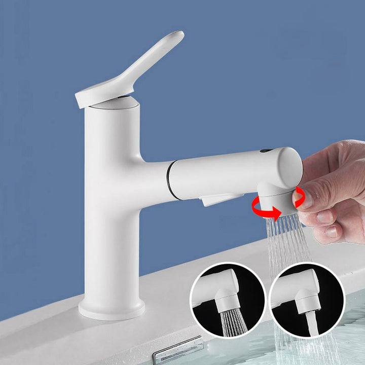 BowLift | Contemporary Vessel Faucet Copper Single Handle Low Arc Pull Down Vessel Faucet for Home