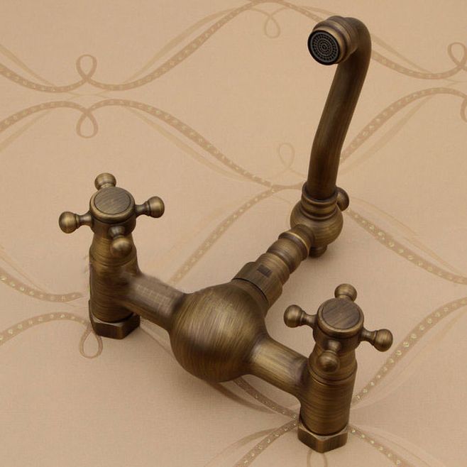 BowLift | Traditional Wall-Mounted Copper Clawfoot Bathtub Faucet Trim Low Arc Clawfoot Bathtub Faucet