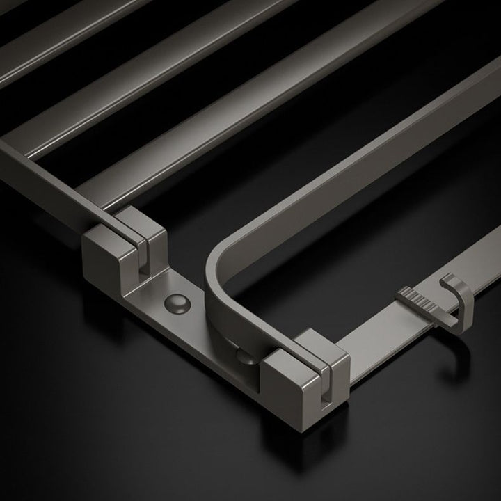 BowLift | Modern Gray Bathroom Accessories Set Aluminum Stainless Steel Bathroom Shelf/Towel Hooks/Towel Bar