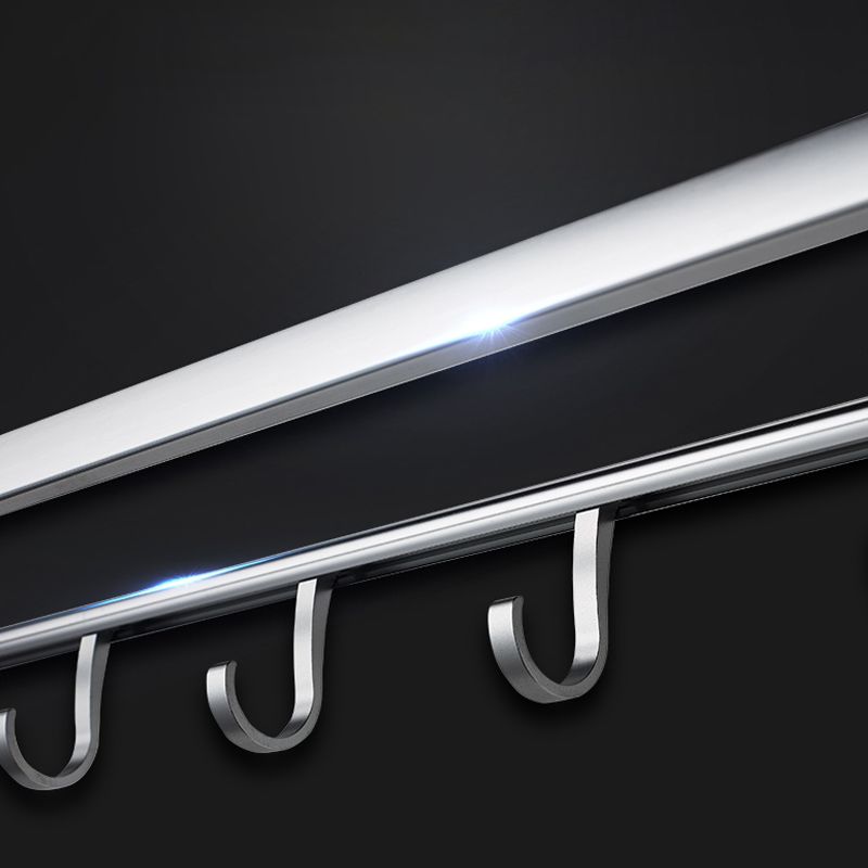 BowLift | Contemporary bathroom accessory set made of aluminum with towel holder/bath shelf