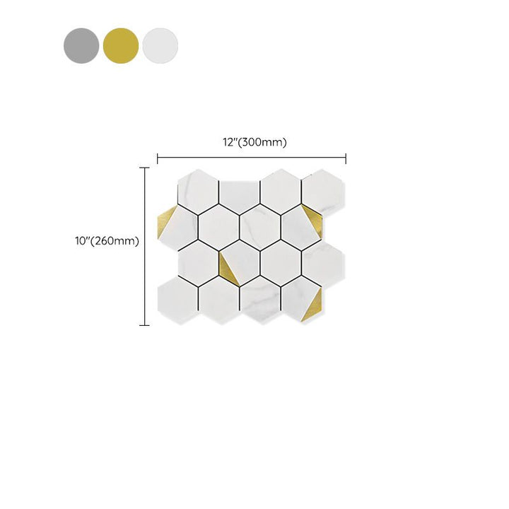 BowLift | Hexagonal Modern Peel and Stick Tiles Mosaic Tiles Peel and Stick Backsplashes