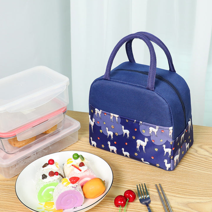 Insulated lunch bag with trendy flamingo pattern Bowlift