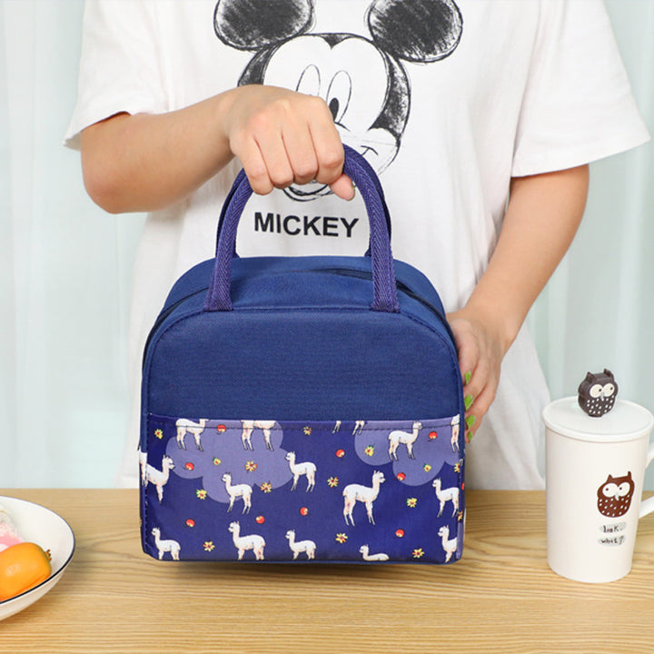 Insulated lunch bag with trendy flamingo pattern Bowlift