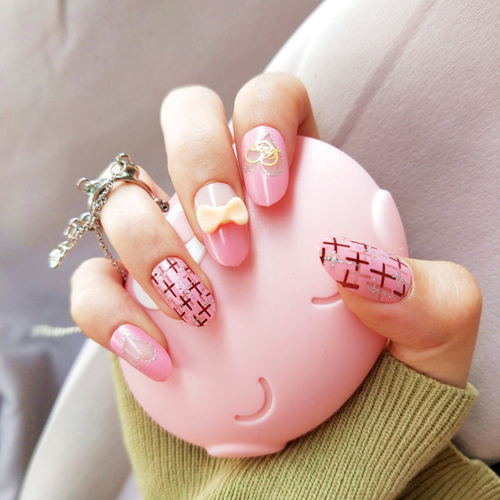 Glamorous Glittering Press-On Nail Set