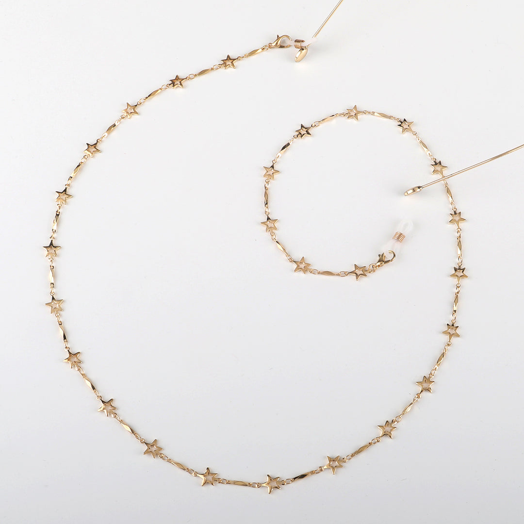 Star-Decorated Eyewear Chain Bowlift