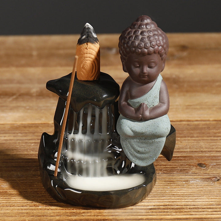 Buddha-Themed Waterfall Incense Holder