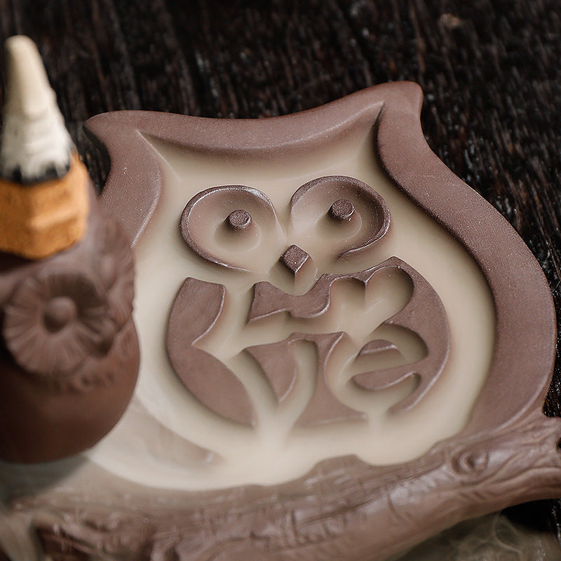 Owl-shaped Ceramic Incense Holder