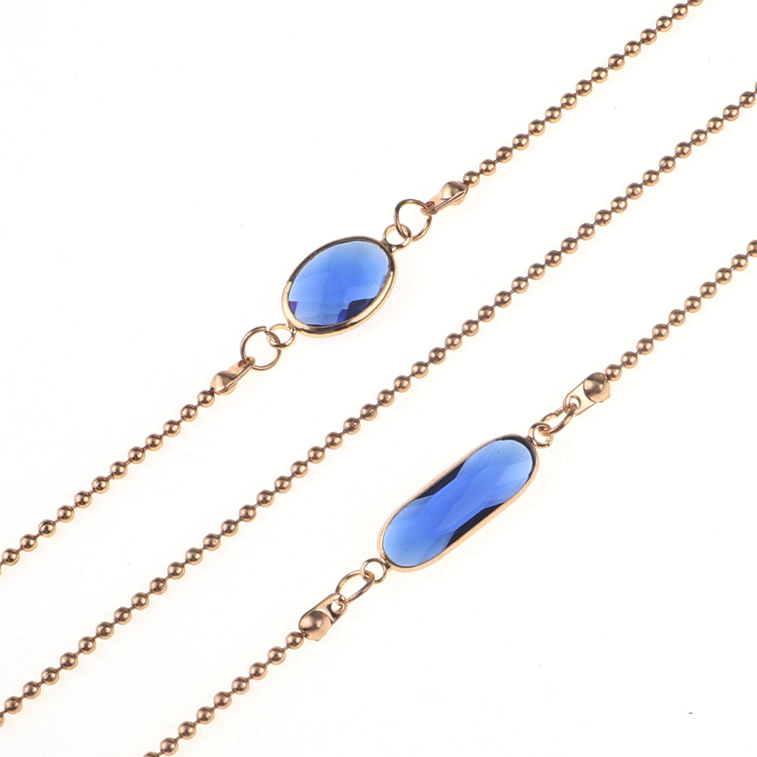 Elegant Blue Stone Necklace Bowlift