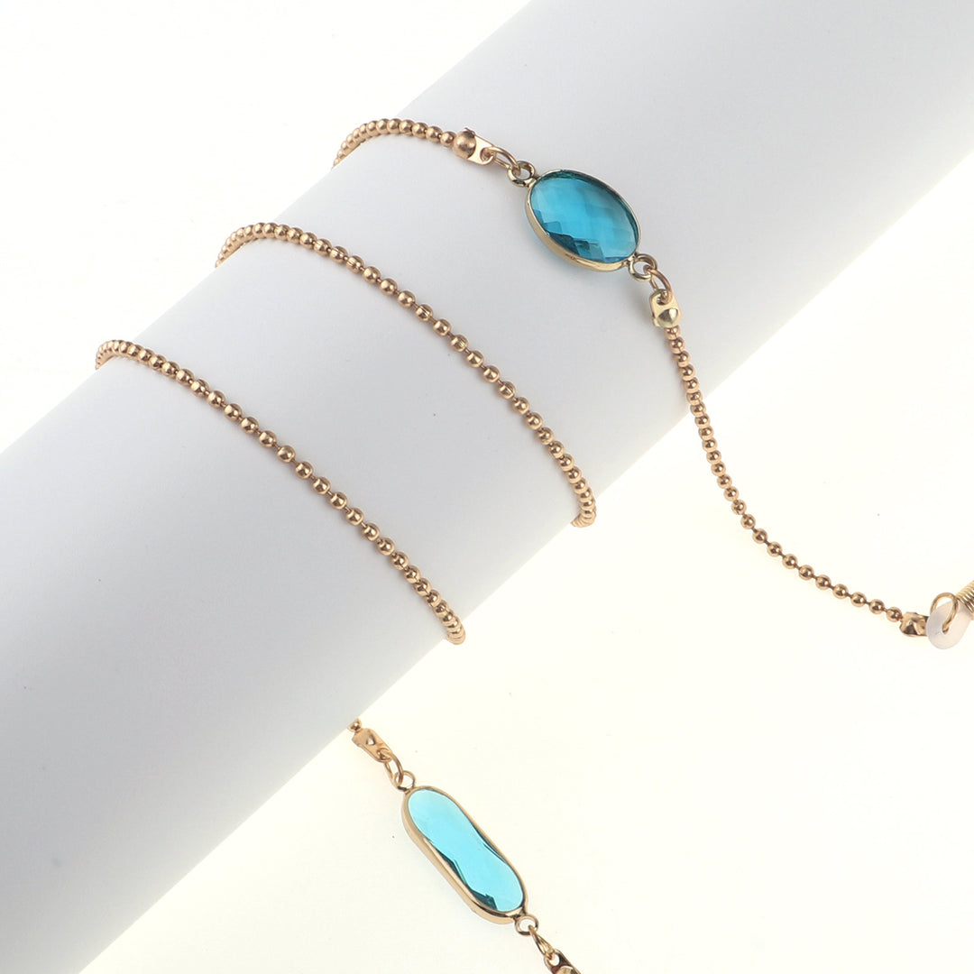 Elegant Blue Stone Necklace Bowlift