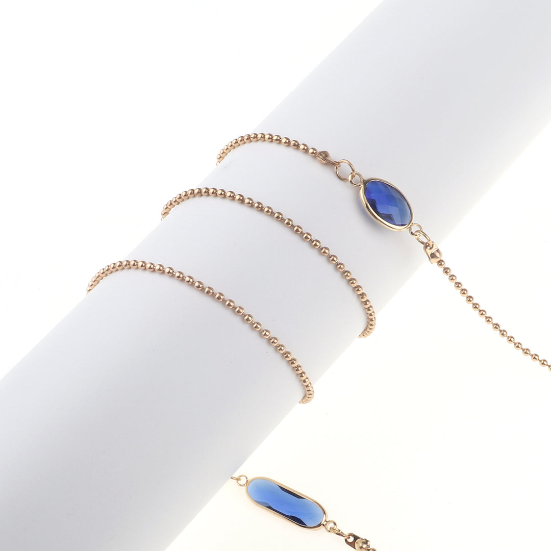 Elegant Blue Stone Necklace Bowlift