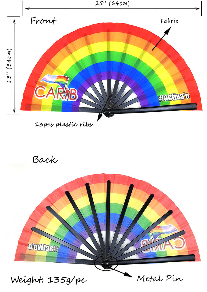 Women Colorful Fan with sturdy plastic ribs Bowlift